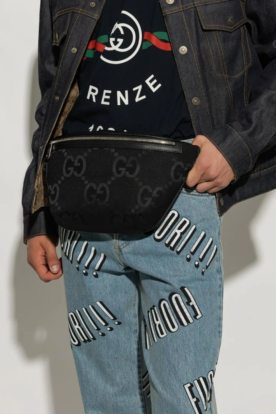 Gucci CZARNY Torba na pas