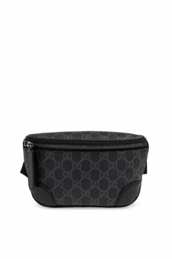 Gucci CZARNY Torba na pas `GG Emblem Small`