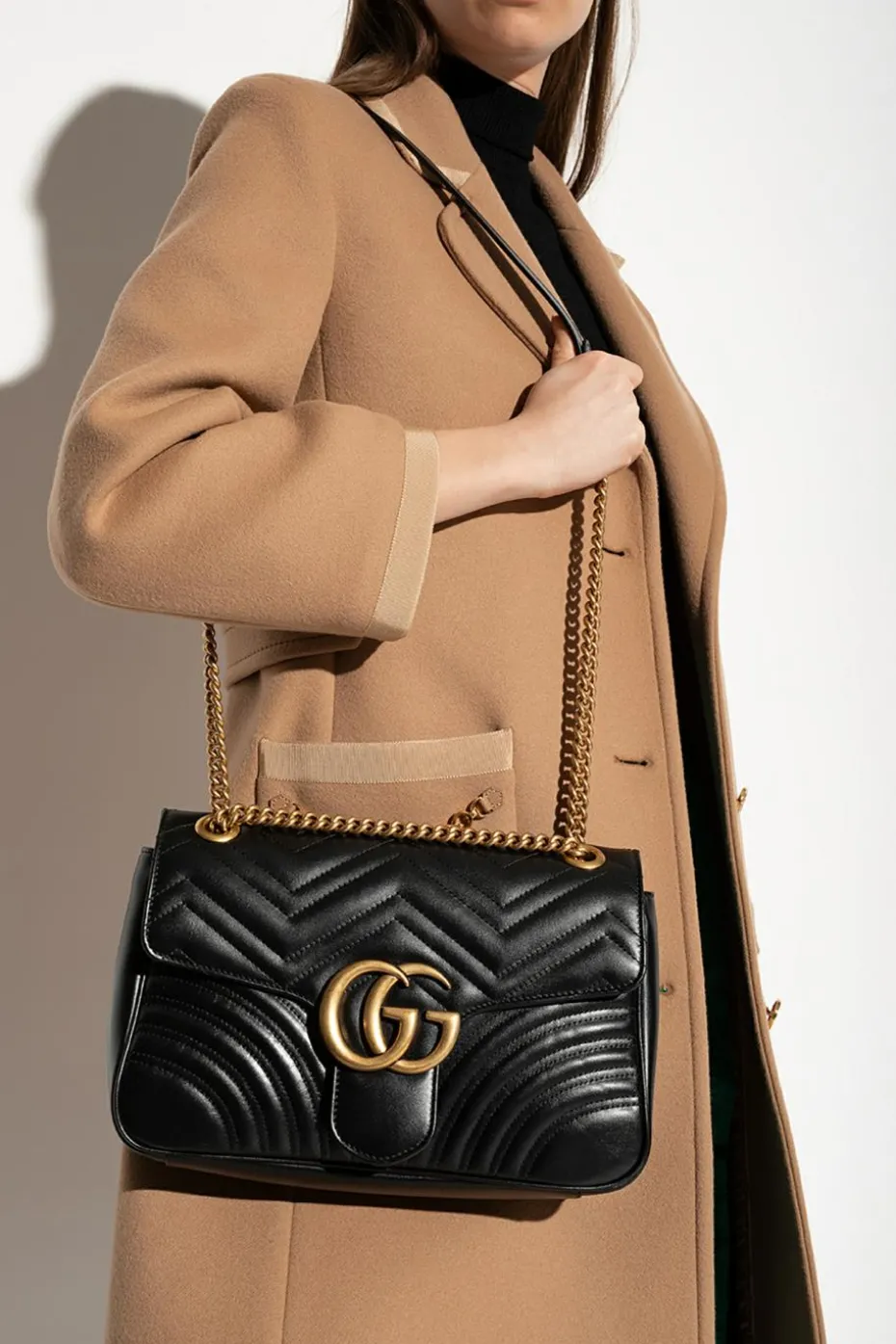 Gucci CZARNY Torba na ramię ‘GG Marmont’