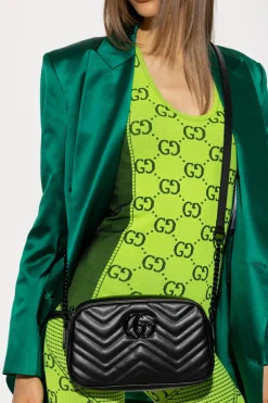 Gucci CZARNY Torba na ramię ‘GG Marmont’