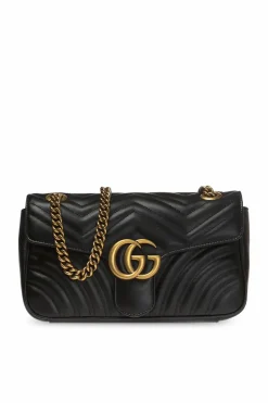 Gucci CZARNY Torba na ramię 'GG Marmont'