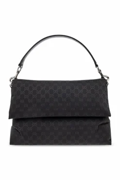 Gucci CZARNY Torba na ramię ze wzorem `GG`