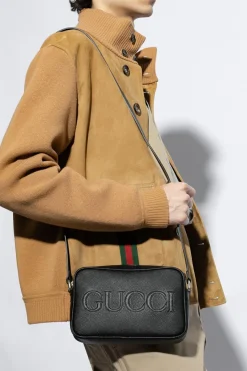 Gucci CZARNY Torba na ramię z logo