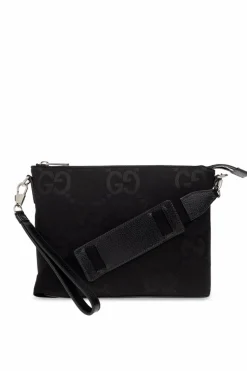 Gucci CZARNY Torba na ramię z monogramem