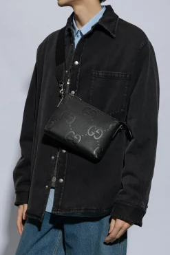 Gucci CZARNY Torba na ramię z monogramem