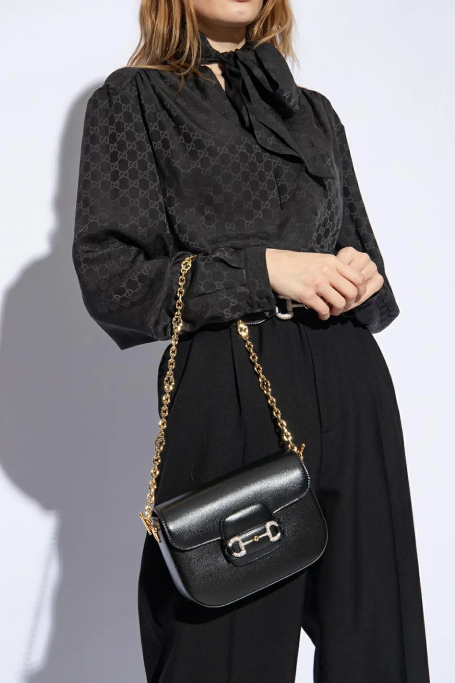 Gucci CZARNY Torba na ramię ‘1955 Horsebit Mini’
