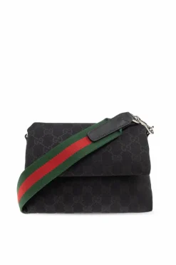 Gucci CZARNY Torba na ramię z paskiem `Web`