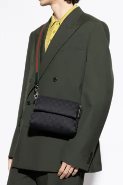 Gucci CZARNY Torba na ramię z paskiem `Web`
