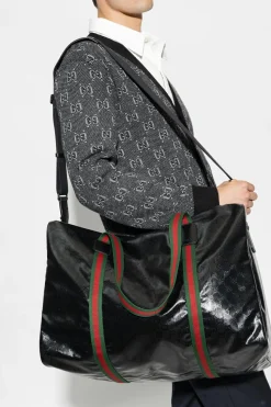 Gucci CZARNY Torba podręczna ‘Duffle Maxi’