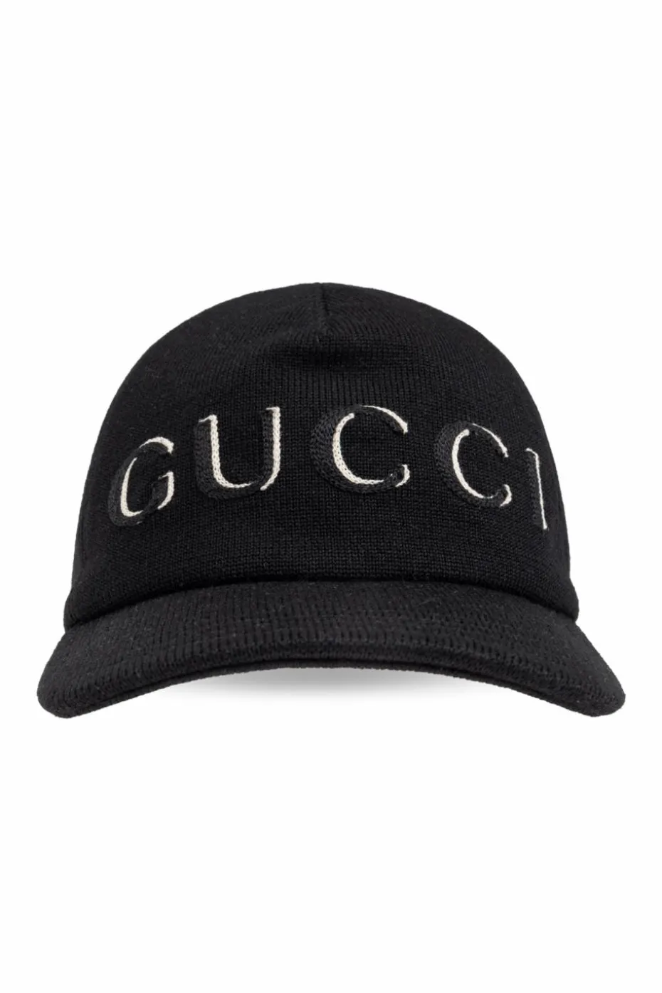 Gucci CZARNY Wełniana czapka z daszkiem