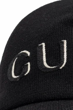 Gucci CZARNY Wełniana czapka z daszkiem