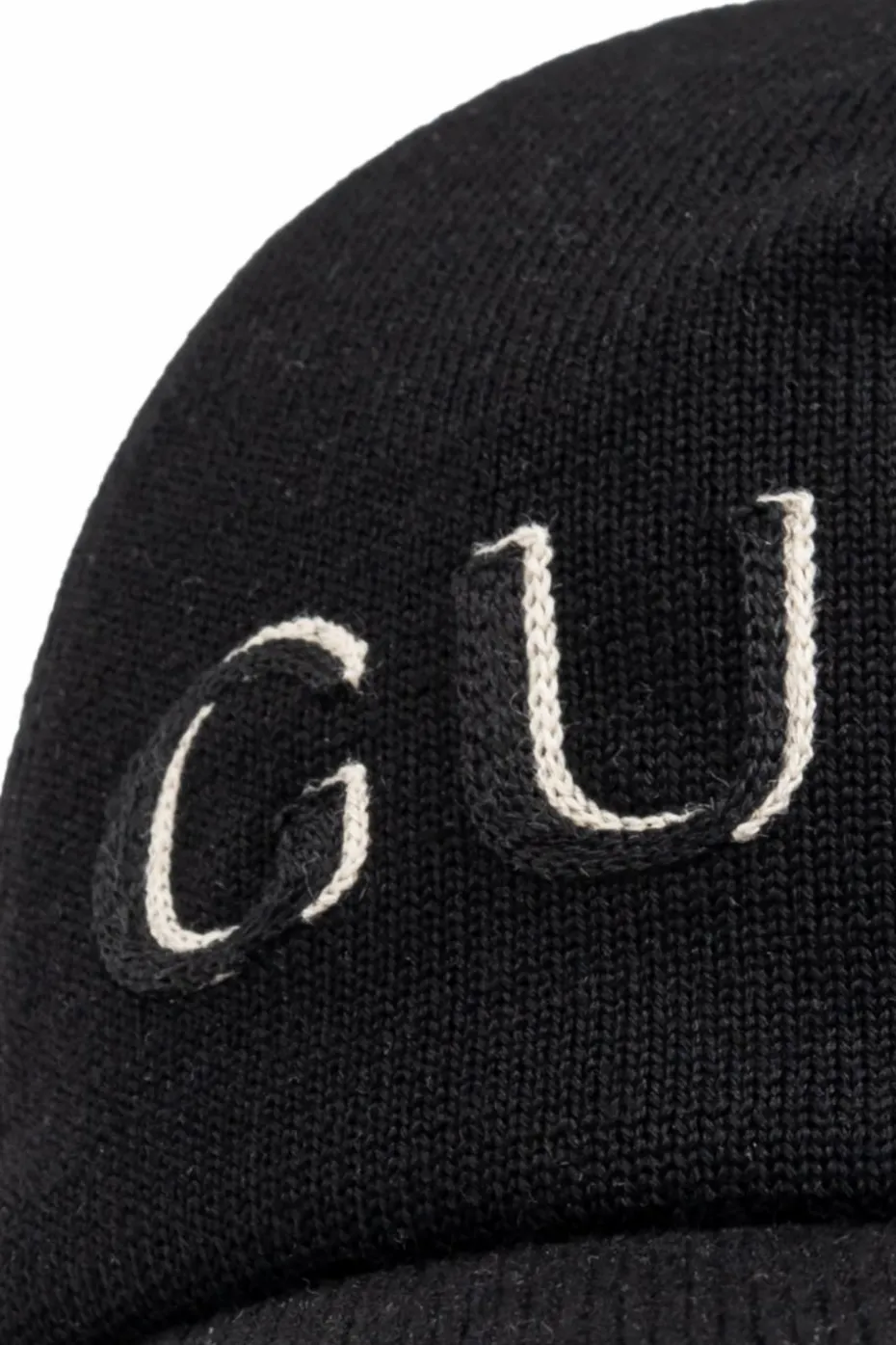 Gucci CZARNY Wełniana czapka z daszkiem