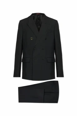 Gucci CZARNY Wełniany garnitur