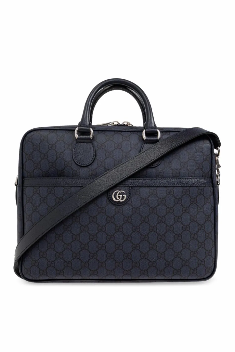 Gucci GRANATOWY Aktówka z monogramem