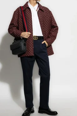 Gucci GRANATOWY Bawełniane spodnie