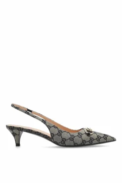 Gucci GRANATOWY Buty na obcasie