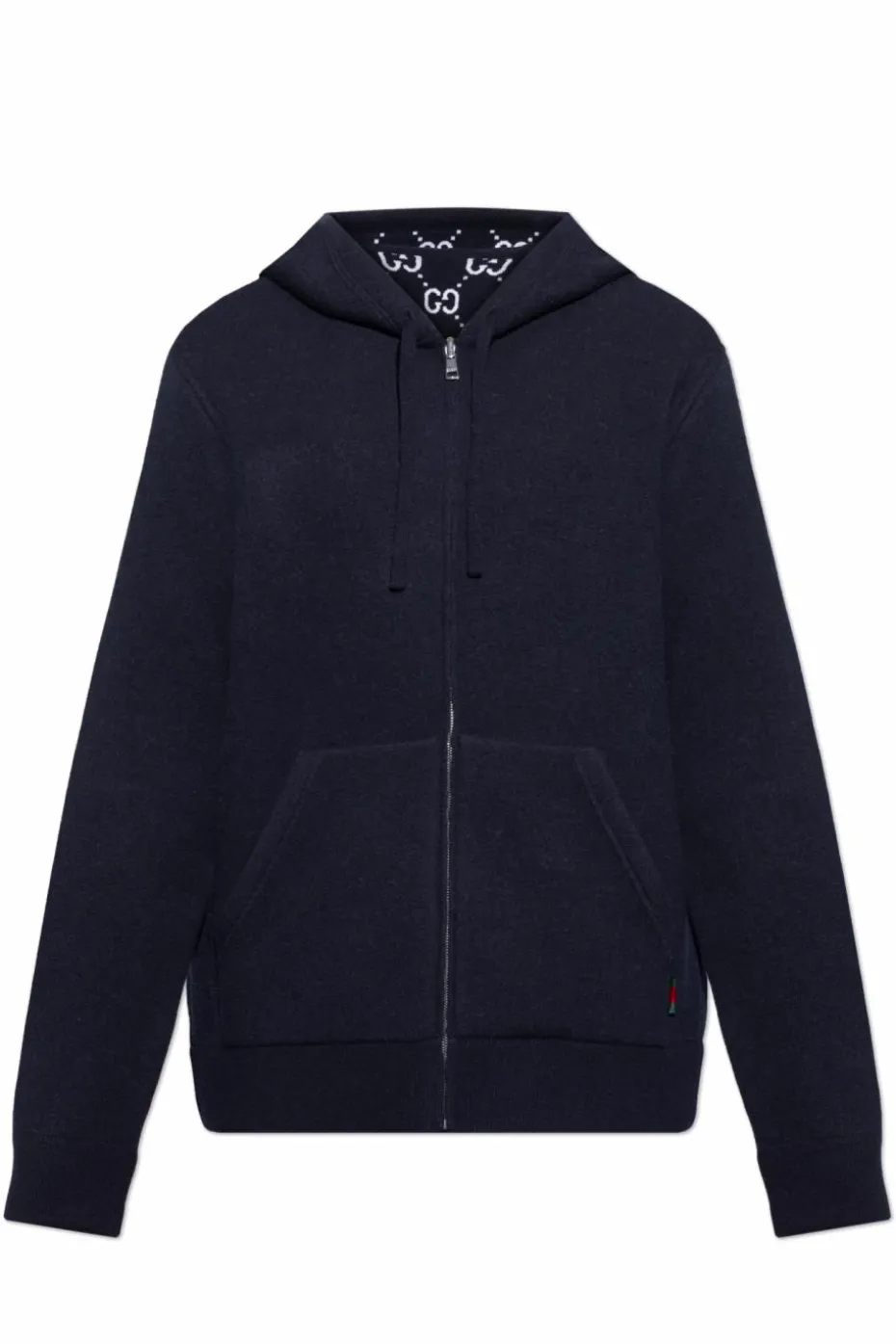 Gucci GRANATOWY Dwustronna wełniana bluza