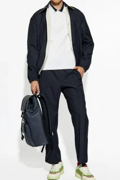 Gucci GRANATOWY Dwustronna kurtka z monogramem