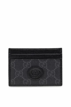 Gucci GRANATOWY Etui na karty z logo