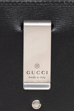 Gucci GRANATOWY Etui na karty z logo