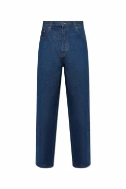 Gucci GRANATOWY Jeansy z logo