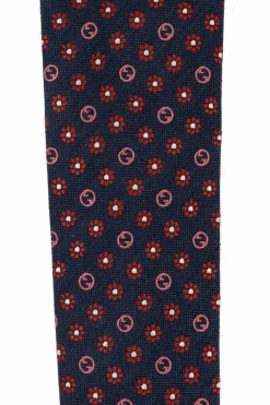 Gucci GRANATOWY Jedwabny krawat
