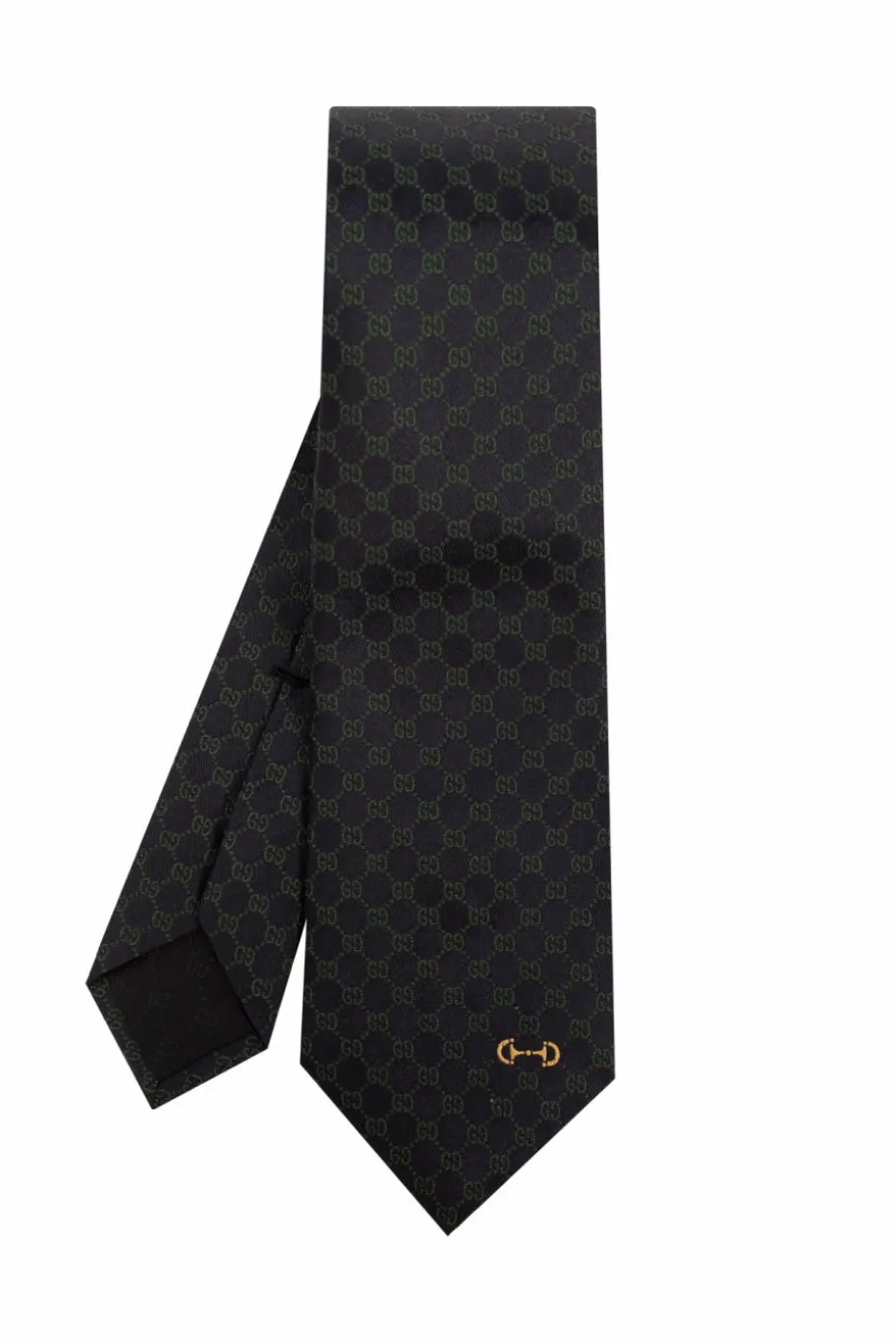 Gucci GRANATOWY Jedwabny krawat