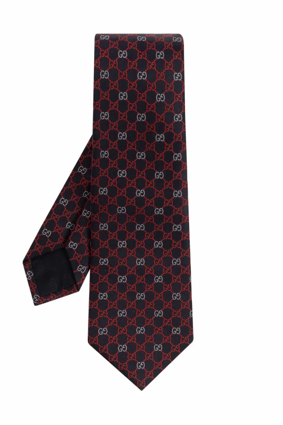 Gucci GRANATOWY Jedwabny krawat