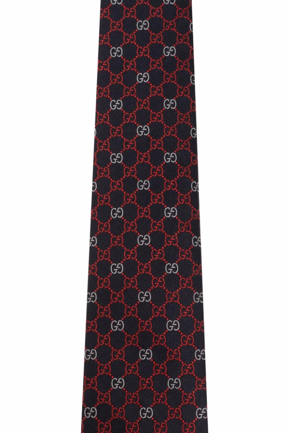 Gucci GRANATOWY Jedwabny krawat