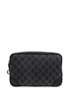 Gucci GRANATOWY Kosmetyczka `GG Emblem Small`