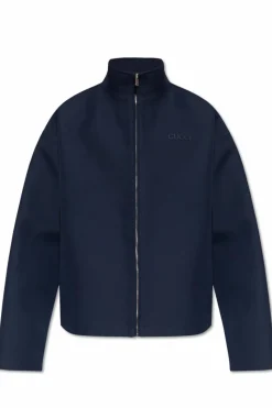 Gucci GRANATOWY Kurtka z logo