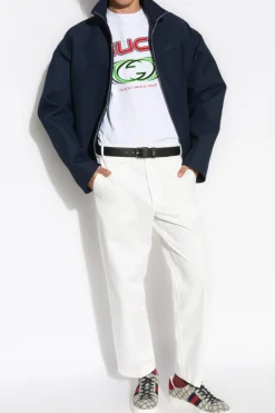 Gucci GRANATOWY Kurtka z logo