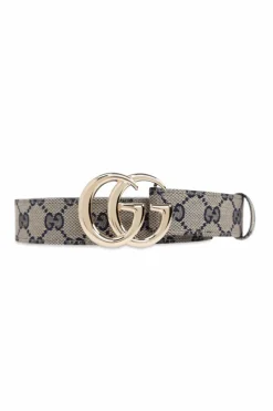Gucci GRANATOWY Pasek z monogramem