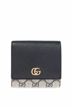 Gucci GRANATOWY Portfel z logo