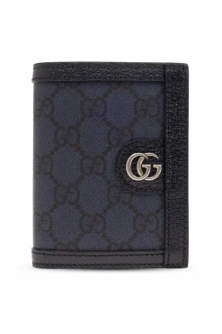 Gucci GRANATOWY Składany portfel z logo