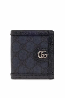 Gucci GRANATOWY Składany portfel z logo