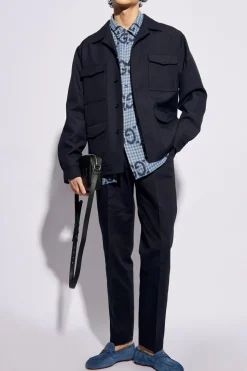 Gucci GRANATOWY Spodnie typu ‘chino’
