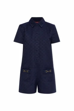 Gucci GRANATOWY Sukienka z kieszeniami