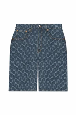Gucci GRANATOWY Szorty z monogramem