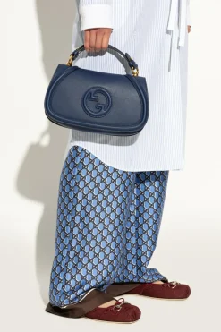 Gucci GRANATOWY Torba do ręki `Blondie Medium`