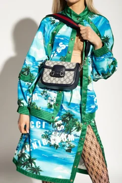 Gucci GRANATOWY Torba na ramię ‘1955 Horsebit Mini’