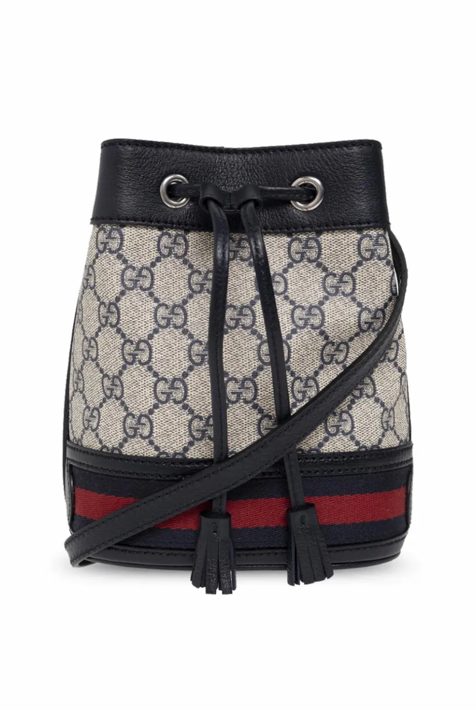 Gucci GRANATOWY Torba na ramię ‘Ophidia Mini’ typu ‘worek’