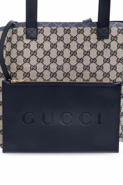 Gucci GRANATOWY Torba ‘Original GG Medium’ typu ‘shopper’