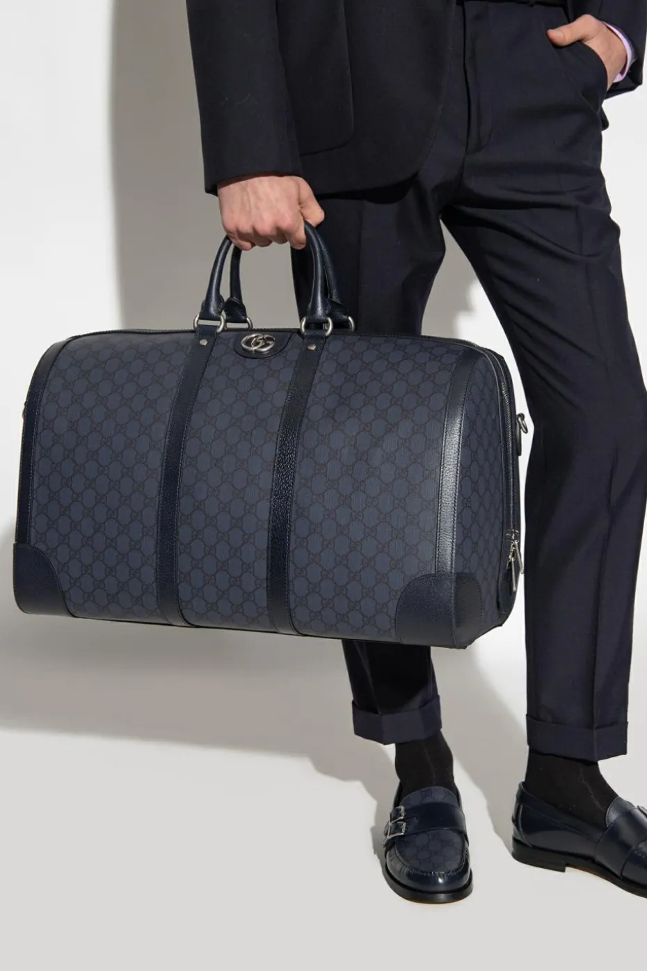 Gucci GRANATOWY Torba podręczna ‘Ophidia Large’