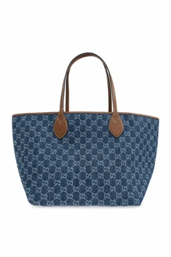 Gucci GRANATOWY Torba `Totissima Medium` typu `shopper`