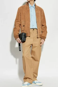 Gucci jasnoniebieski Bawełniana koszula z wypukłym logo