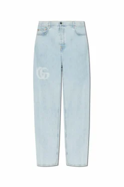 Gucci jasnoniebieski Jeansy z logo