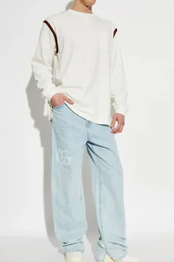 Gucci jasnoniebieski Jeansy z logo