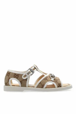 Gucci Kids beżowy Sandały z monogramem