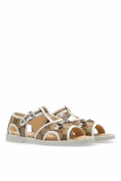 Gucci Kids beżowy Sandały z monogramem